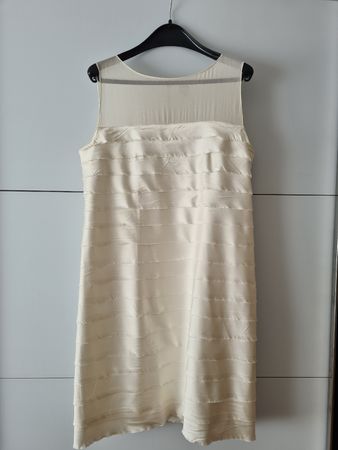 Cremefarbenes Cocktailkleid Gr. 44 der franz. Marke 1-2-3