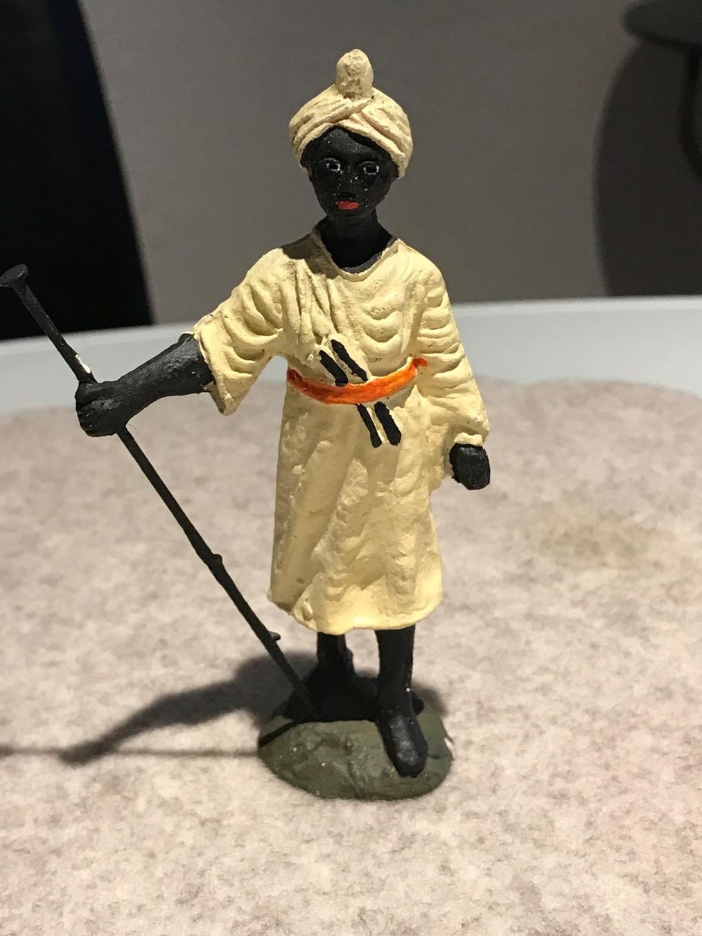 Figuren: Krippenfigur, Elastolin, Kamelführer / Beduine – Gebraucht aus Niederurnen von Guste