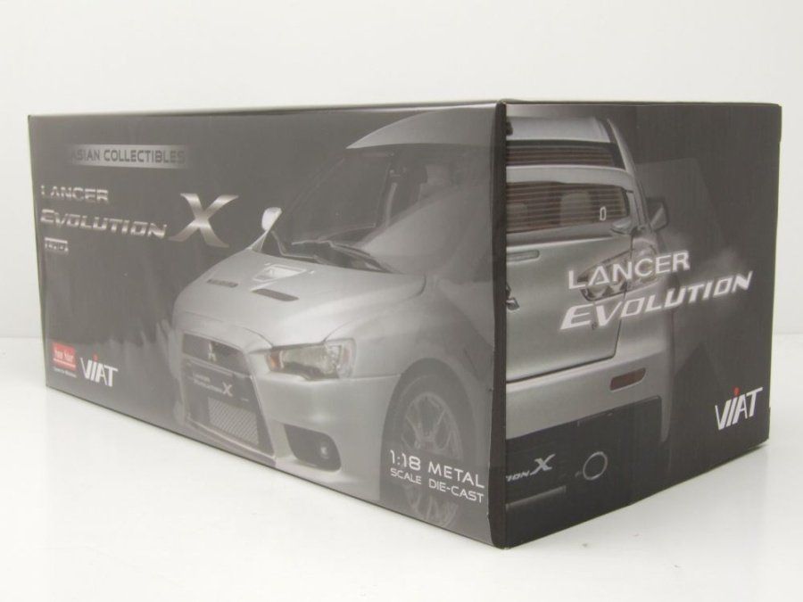 Mitsubishi Modellautos: Mitsubishi Lancer Evo X 2009-2016 silber met.        1:18 – Neu und originalverpackt aus Gerlafingen von espero88 9