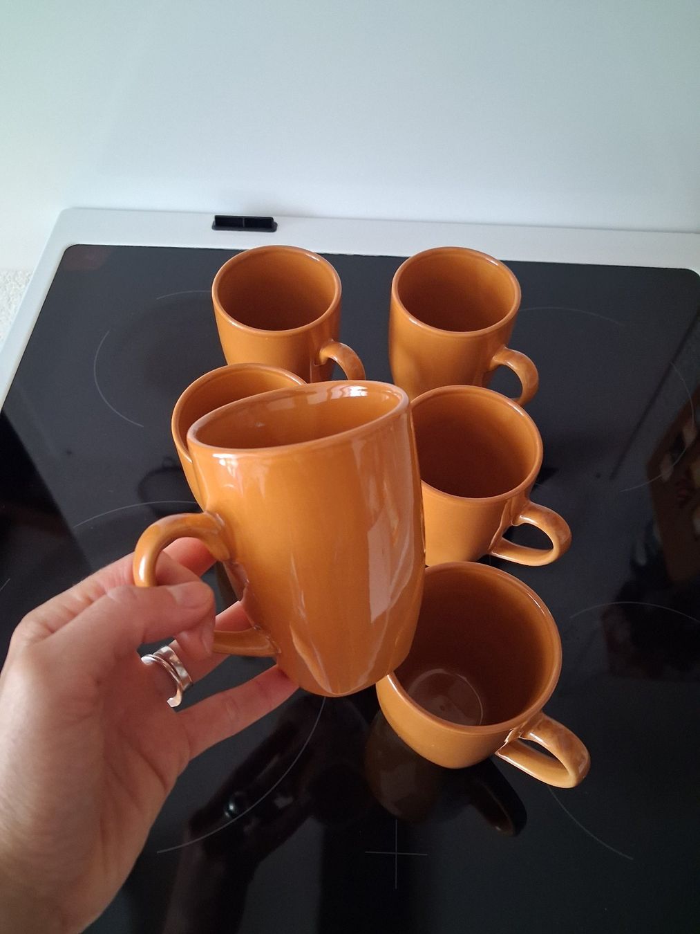 Tassen: 6er Set Kaffee-/Tee Tassen Ockerfarben – Neu (gemäss Beschreibung) aus Wald ZH von e8e 3