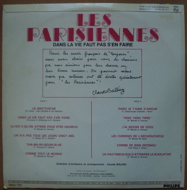 Les Parisiennes Dans La Vie Faut Pas S'en Faire Kaufen auf Ricardo