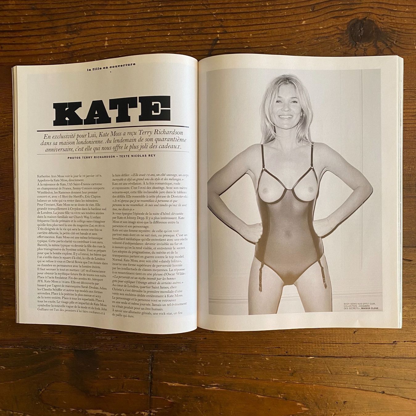 Riviste & Magazine: Lui - Kate Moss by Terry Richardson 2014 – Usato da Zürich venduto da FEC75 2