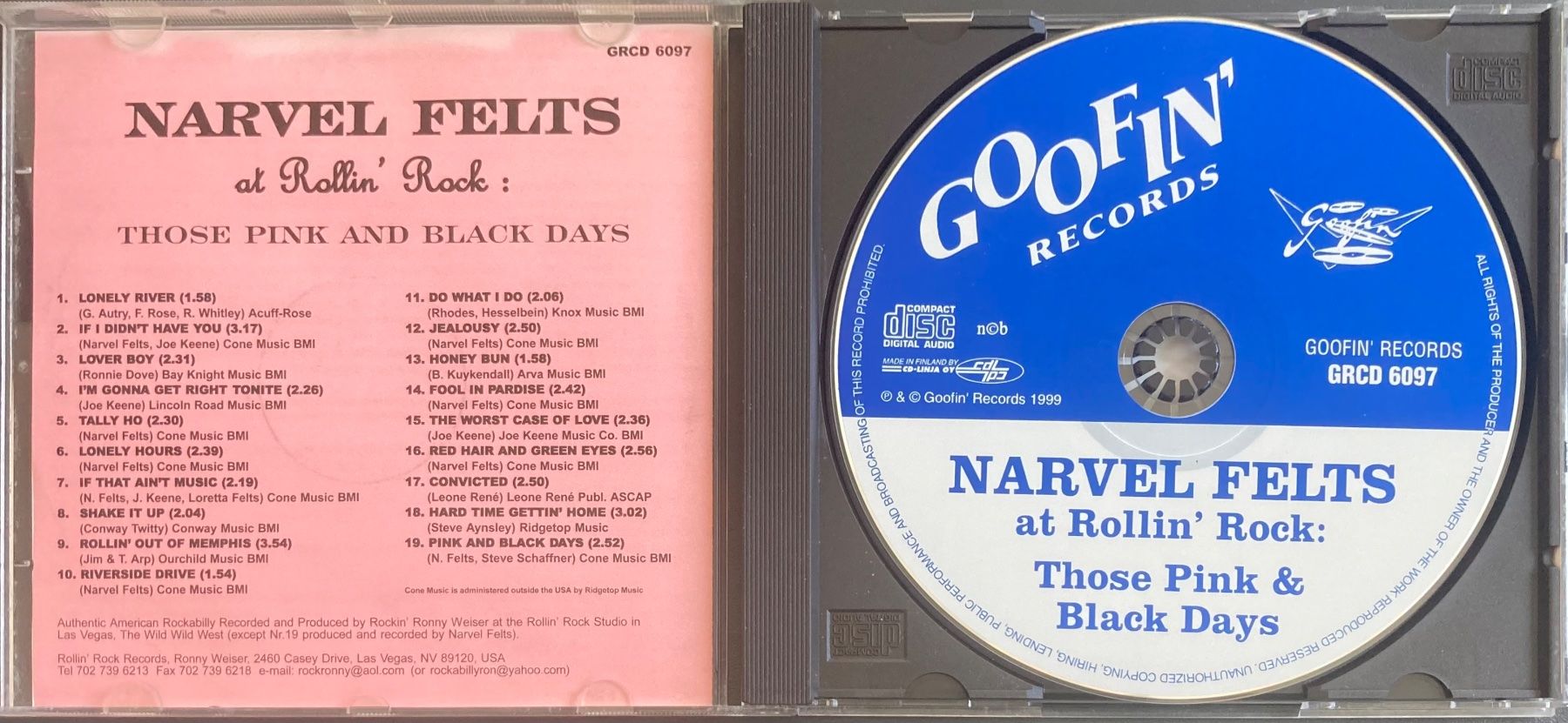 CD: NARVEL FELTS - AT ROLLIN' ROCK – Usato da Poliez-Pittet venduto da Newtown-Records 2