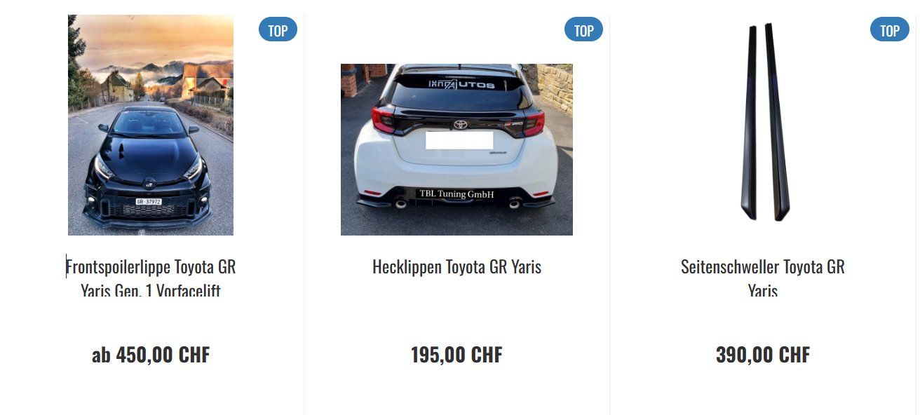 Toyota Tutti pezzi di ricambio auto: GR Yaris Verspoilerung – Nuovo (secondo la descrizione) da Oberentfelden venduto da ben_m6gp