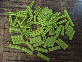 lego 3710 lot de 75 pièces Lime Plate 1 x 4