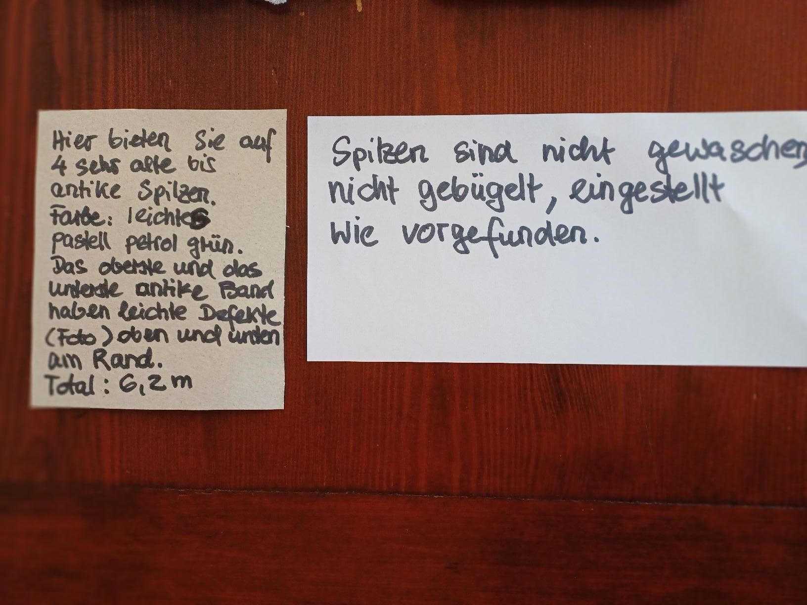 Tissus: 4 sehr alte, antike Spitzen – Neuf (Voir description) à Gächliwil par lesidees 9