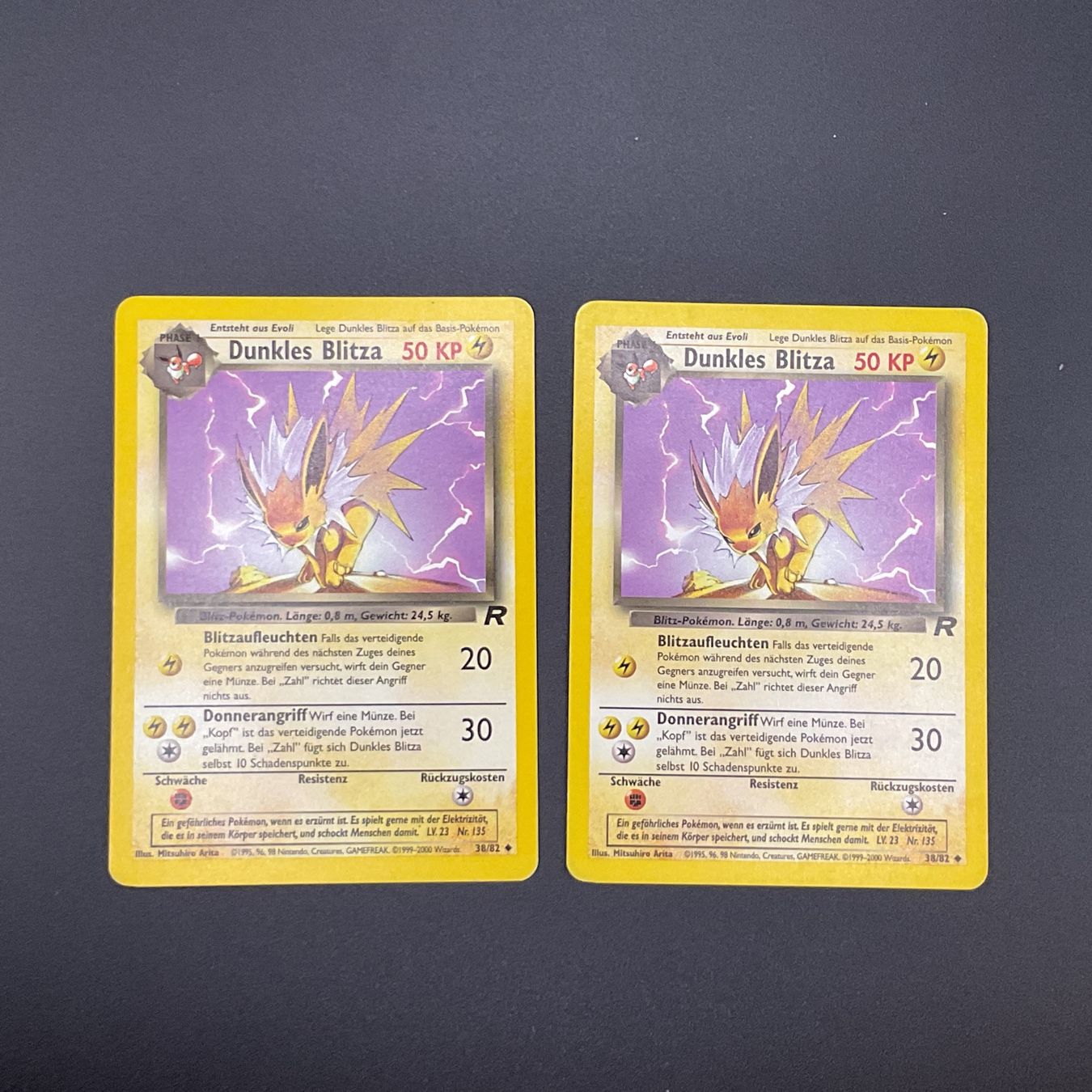 Pokémon Carte collezionabili: Pokémon 2x Dunkles Blitza 38/82 Team Rocket DE Ab 1 - . – Usato da Niederuzwil venduto da NadineS75
