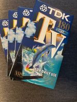 TDK TV 180 | VHS Kassetten 3 Hours | 4 Stück Leerkassetten