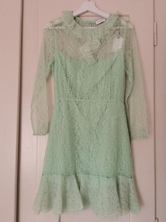 Sandro Kleid Spitze mit Seide Gr 38 neu