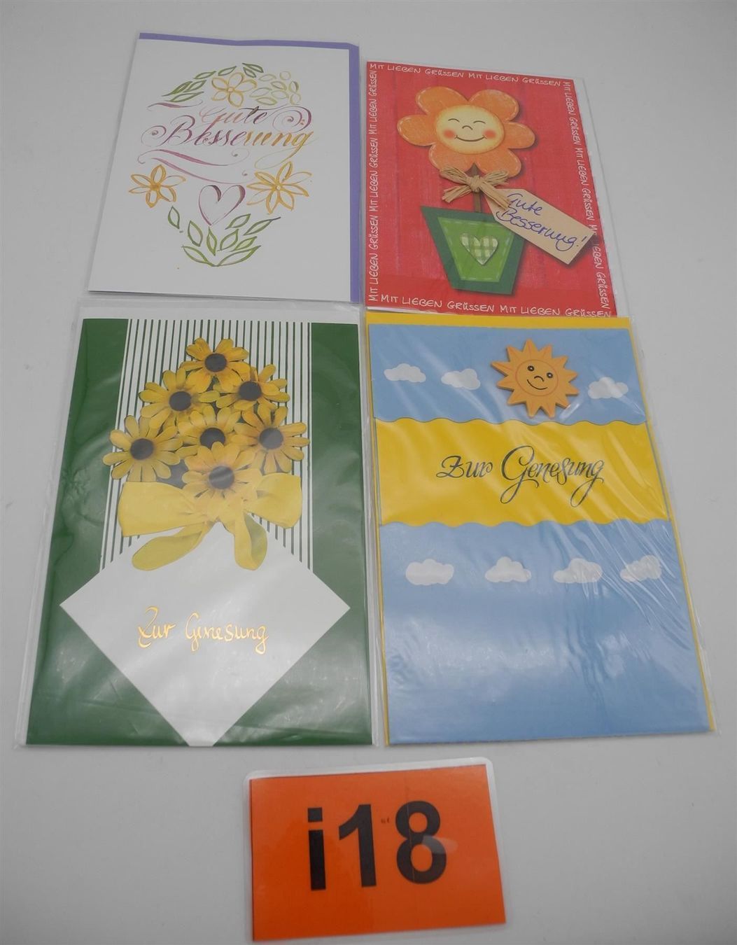 Cartoline: 4 Genesungskarten, Nr. i18 – Nuovo e nell'imballaggio originale da Kottwil venduto da Crazyrolf 1