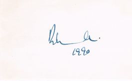 Indien Premierminister Rajiv Gandhi 1944-1991Autogramm Karte