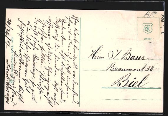 Cartoline postali: AK Herisau, Ortsansicht mit Säntis – Usato da Berlin venduto da bartko-reher 1