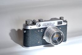 FED-2 blaues Gehäuse, Industar-26M 50mm M39
