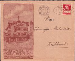 1931: Illustr. Firmenbrief Kunsthandlung Raubach St. Gallen