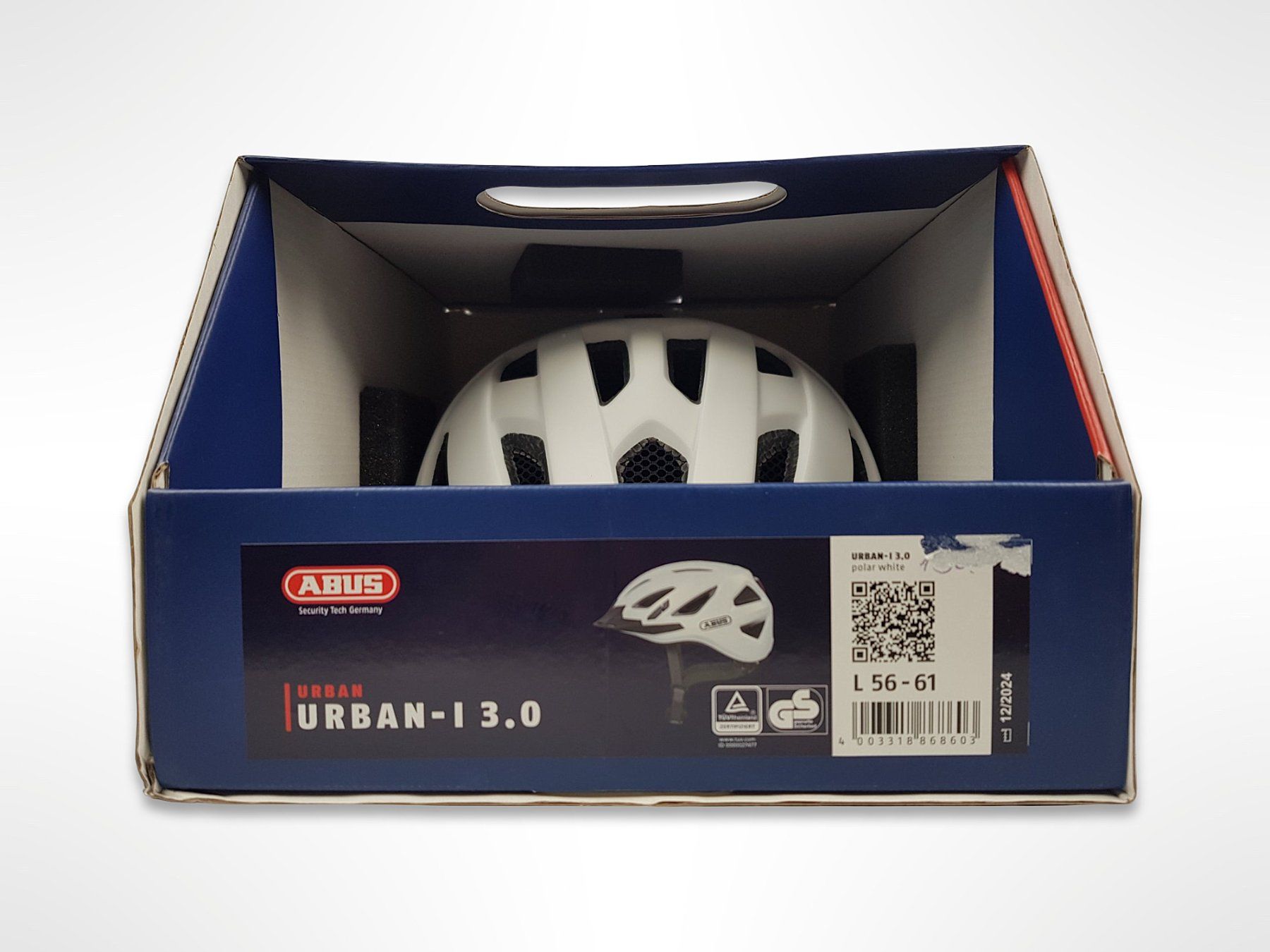 Abus Helme: ABUS Urban-I 3.0 Velohelm Weiss Gr. L – Neu (gemäss Beschreibung) aus Suhr von Restwert_Suhr 1