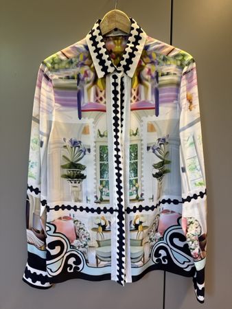 Mary Katrantzou colorful silk blous
