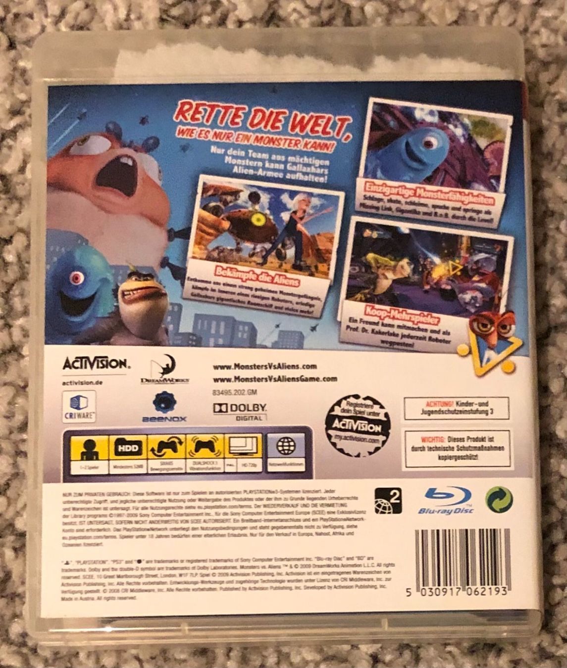 Jeux: Ps3 Monster vs Aliens – D'occasion à horn par amazona01 1