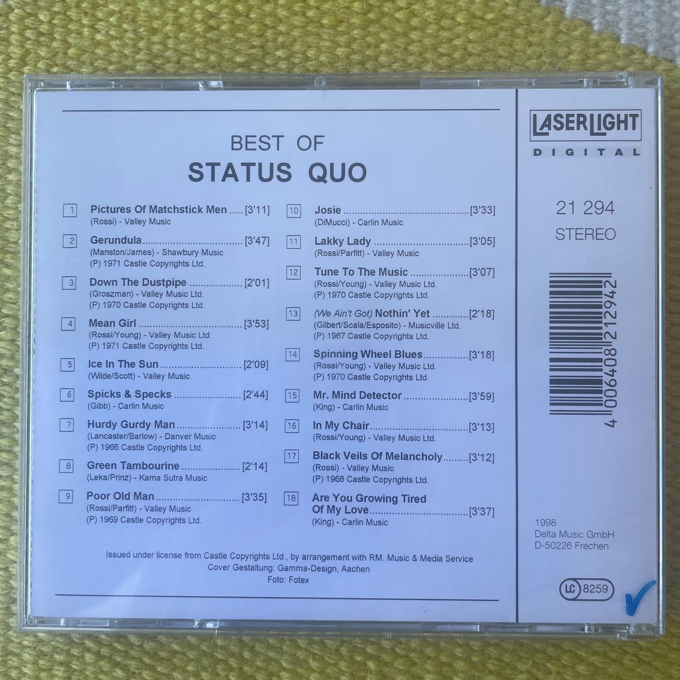 CD: STATUS QUO-BEST OF – Usato da Rorschacherberg venduto da CD-Roli 1