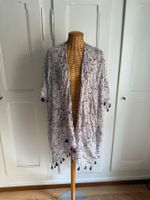 COLORES - Cape Jäckchen violett-weiss gemustert