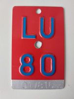 Velonummer LU 80 plaque Velo