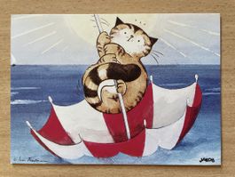 Süsser Katzen Postkarten Gruss "Jakob in Not?" E.Stempel