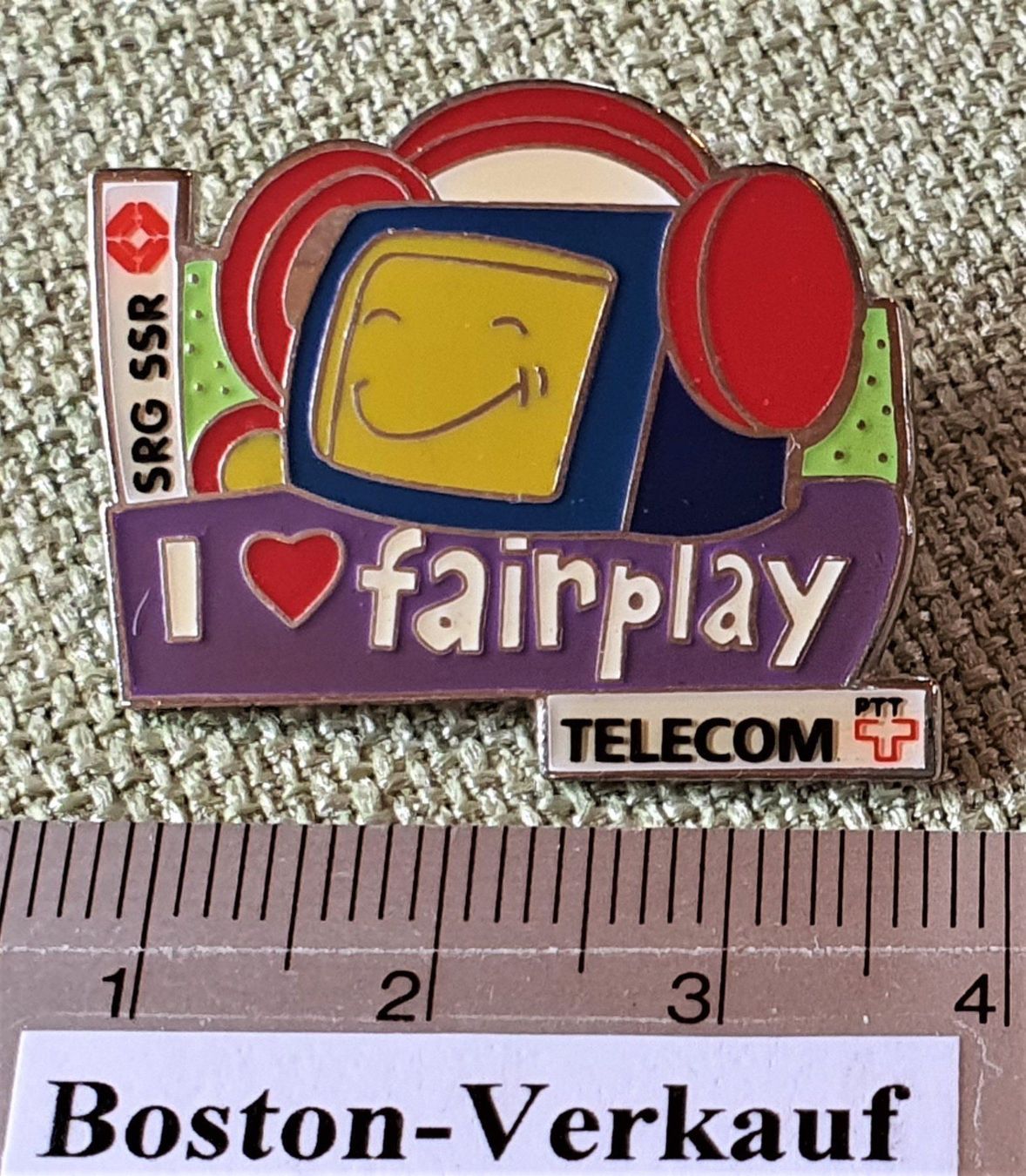 Placchette & Badge: C776 - Pin SRG SSR PTT Telecom Fairplay – Usato da Reinach BL venduto da Boston-Verkauf 1