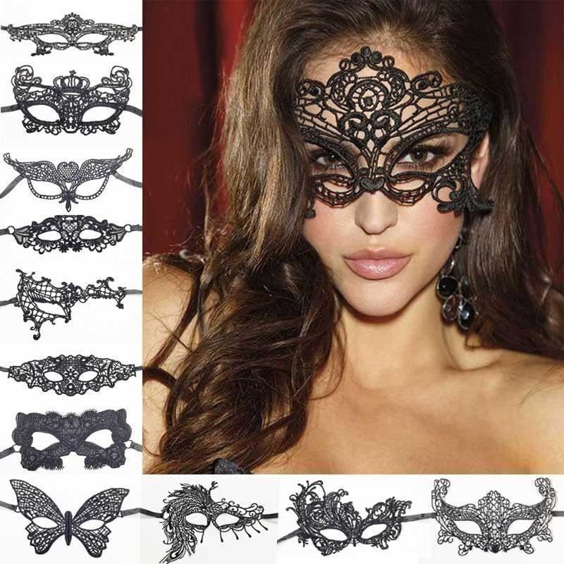 Maschere: Set mit 3 schwarzen Spitzenmasken – Nuovo e nell'imballaggio originale da Gurmels venduto da Swisspod