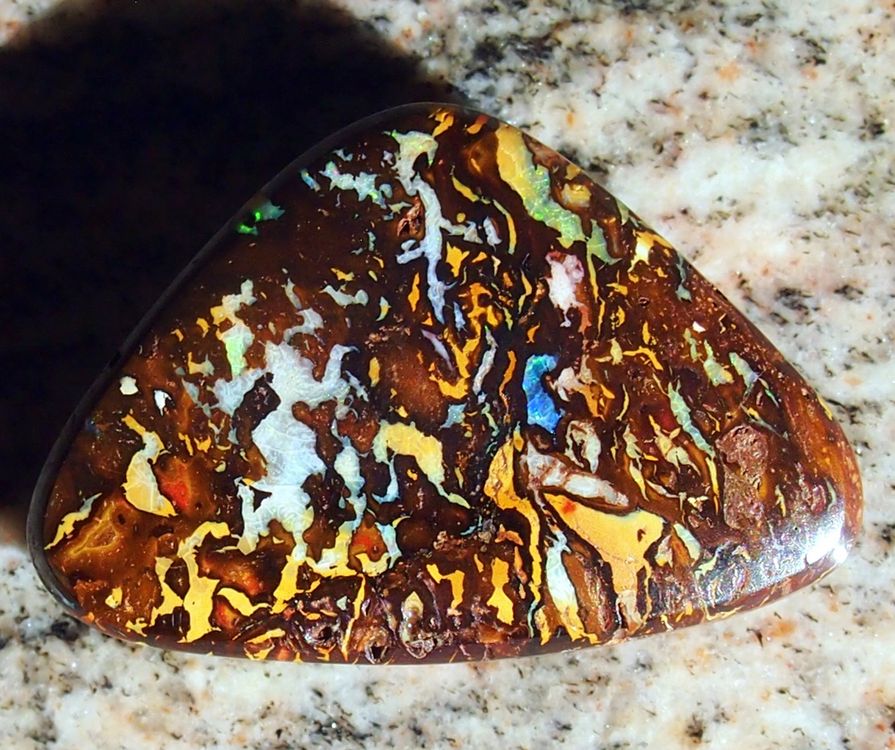 🔥 Boulder Opal Edelstein, multicolor, Top Schliff, Rarität (Neu und ...