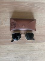 Sonnenbrille Ray-Ban Hexagonal Gold Schwarz mit Kratzern