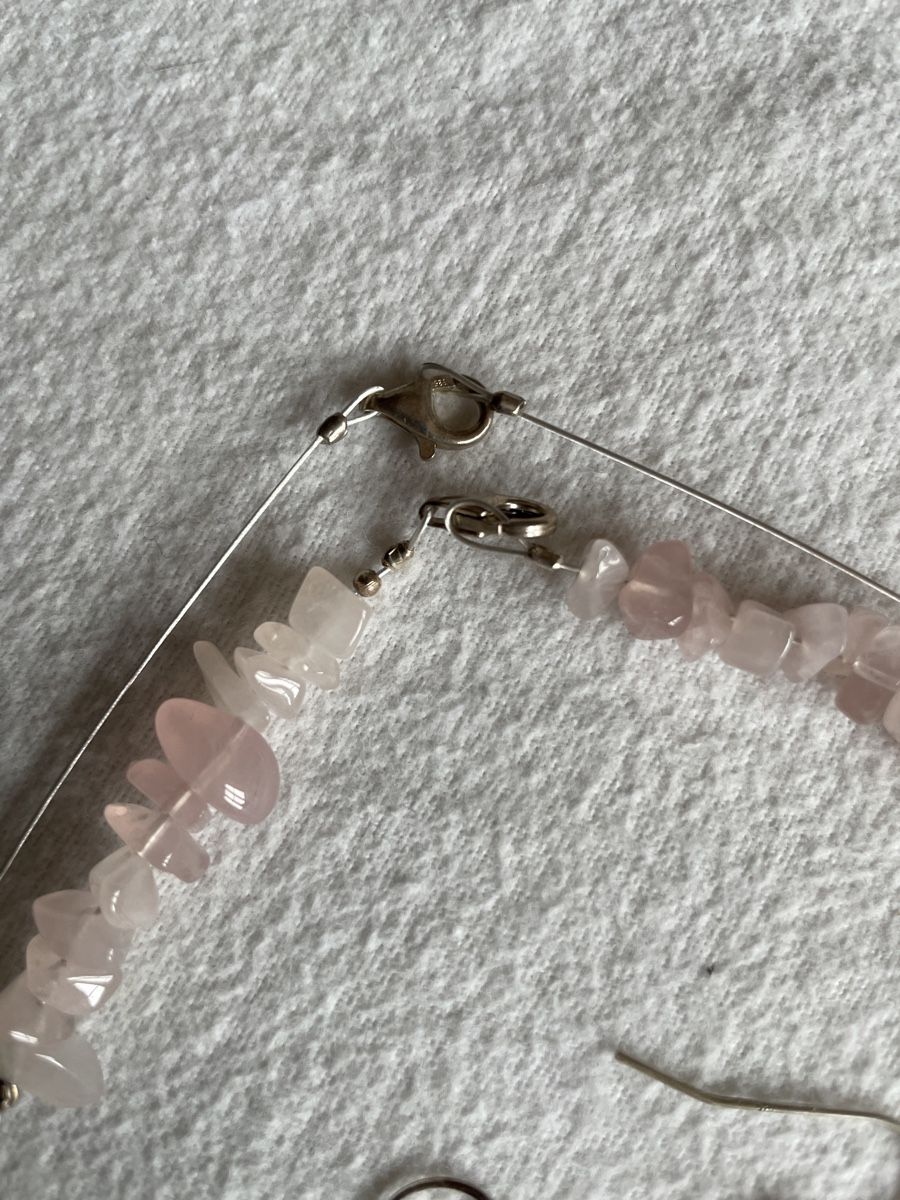 Sonstiger Schmuck: <Schmuckset: Rosenquarz & Perlen> – Gebraucht aus Münsingen von Secondhand89 1
