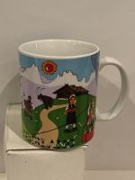 Tasse souvenir Suisse motifs montagnards et chalet