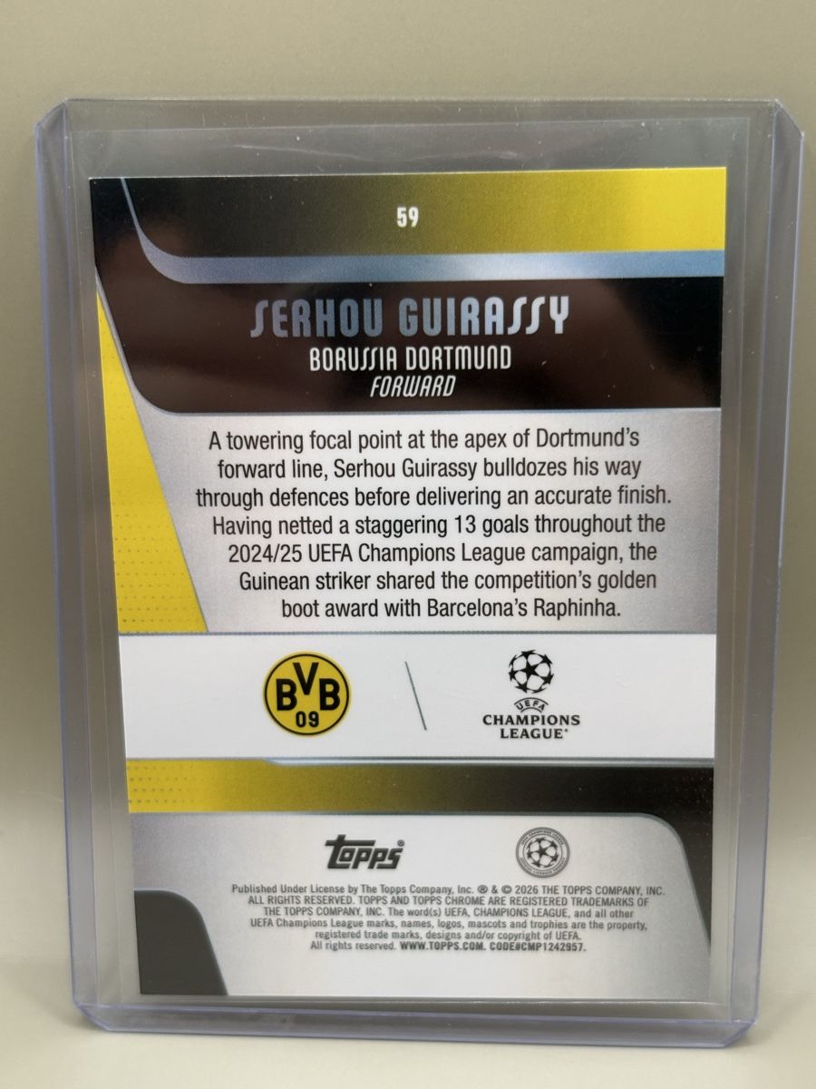 Topps Carte collezionabili: Topps Chrome UCC - Serhou Guirassy - Wave Refractor – Nuovo (secondo la descrizione) da Oberbuchsiten venduto da Bananefrappe93 1