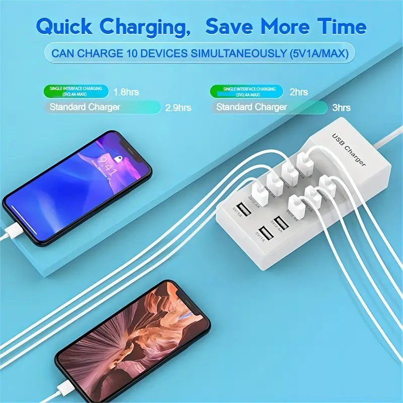 Caricabatterie: USB-Ladegerät 10-Port USB-Ladestation – Nuovo e nell'imballaggio originale da Unterägeri venduto da RmOnline 1