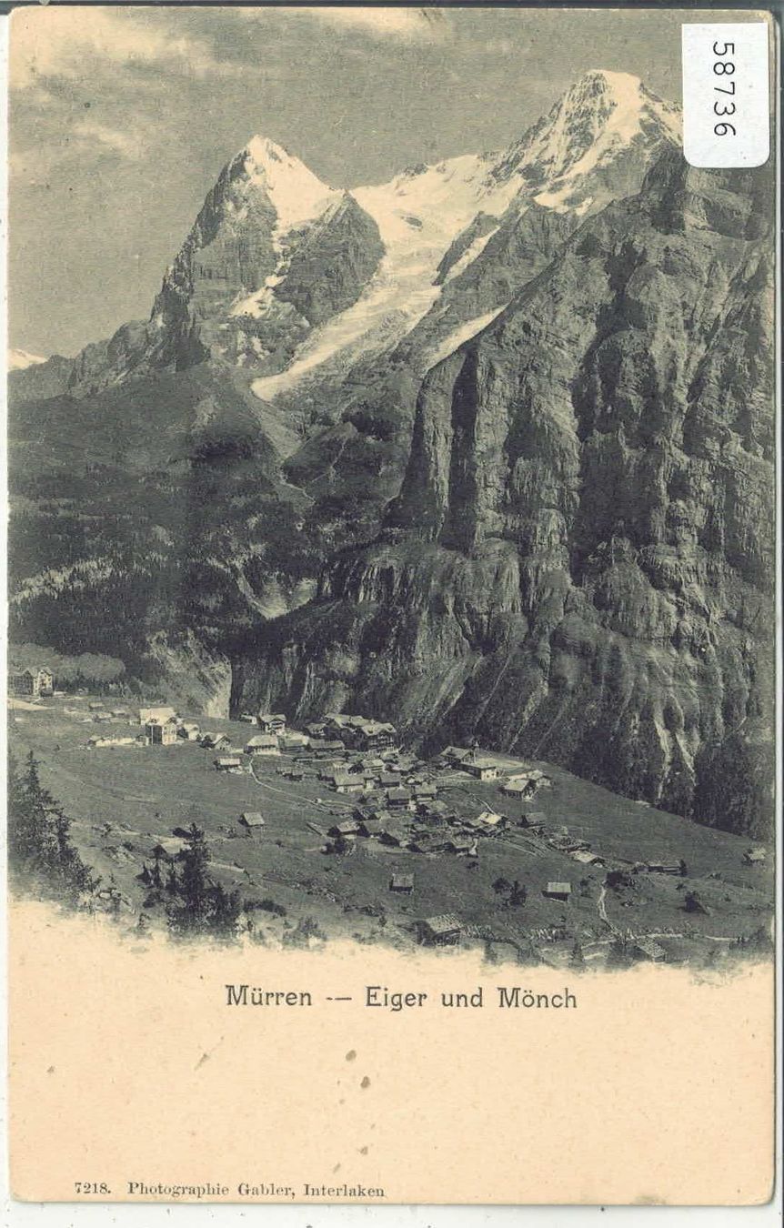 Ansichtskarten: Mürren - Eiger und Mönch – Gebraucht aus Ettingen von Kartenplanet