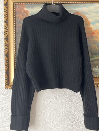 Pulli Jelmoli,schwarz Wolle Gemischt Gereinigt Top GrM(K2