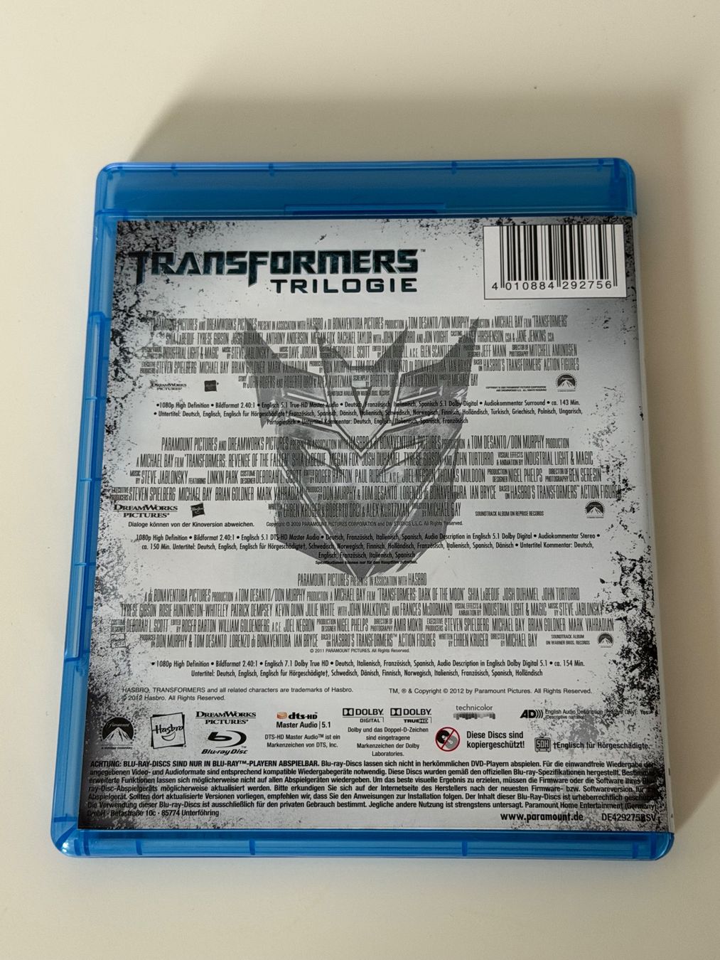 Tutti i DVDs: Transformers Trilogie - Blu-ray Filme - Top Zustand! – Nuovo (secondo la descrizione) da Altstätten SG venduto da sheamus 1