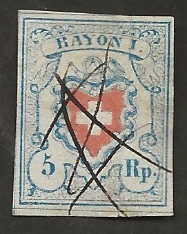 Tutti i francobolli: Schweiz Rayon 17II – Usato da Au ZH venduto da xelagreb01