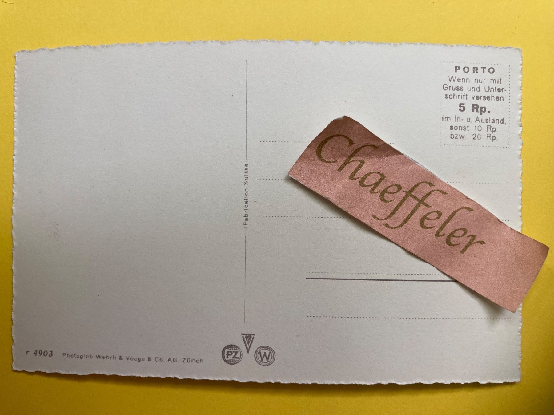 Ansichtskarten: Zofingen – Gebraucht aus Zürich von Chaeffeler 1