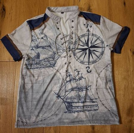 Sommershirt, Nauticshirt, Shirt mit Schnürung