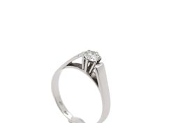 Brillant Solitär Ring 0.35ct VVS/H in 18K Weissgold *S3095