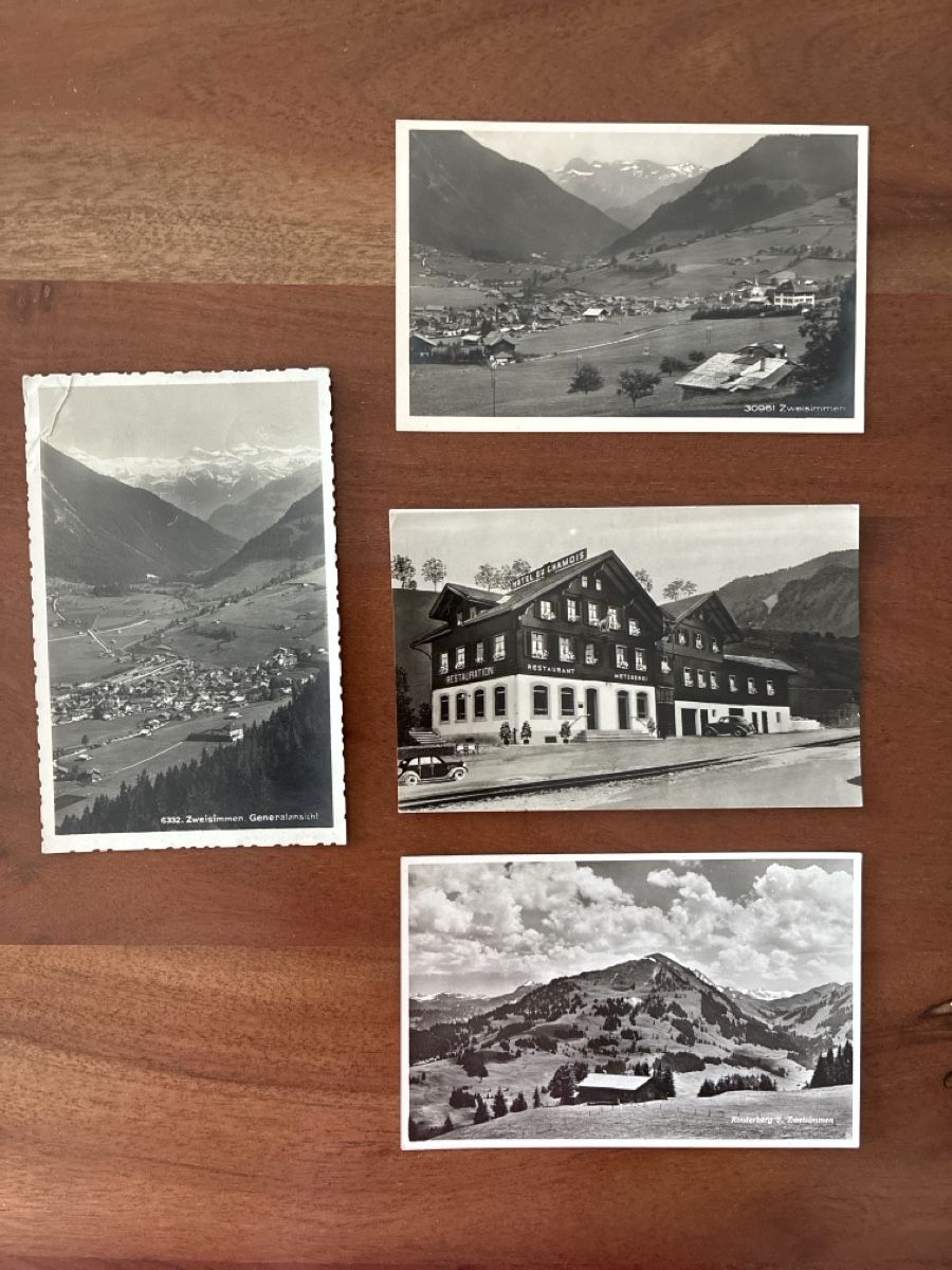 Cartoline postali: 8 Ansichtskarten Schweiz von Zweisimmen BE – Usato da Oftringen venduto da Cla.vD.74 2