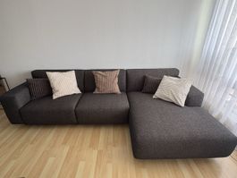 Ecksofa Rec. rechts Stoff anthrazit Livique