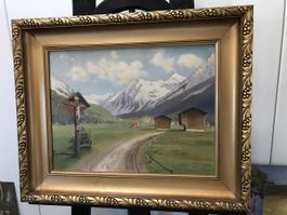 A. PROBST Klosters mit Blick auf Silvretta