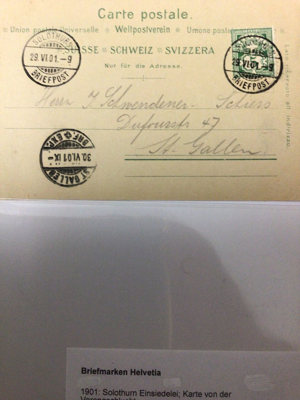Ansichtskarten: Alte Ansichtskarte Solothurn Einsiedelei 1901 guter Zustand – Gebraucht aus Lohn-Ammannsegg von stefanluter 1