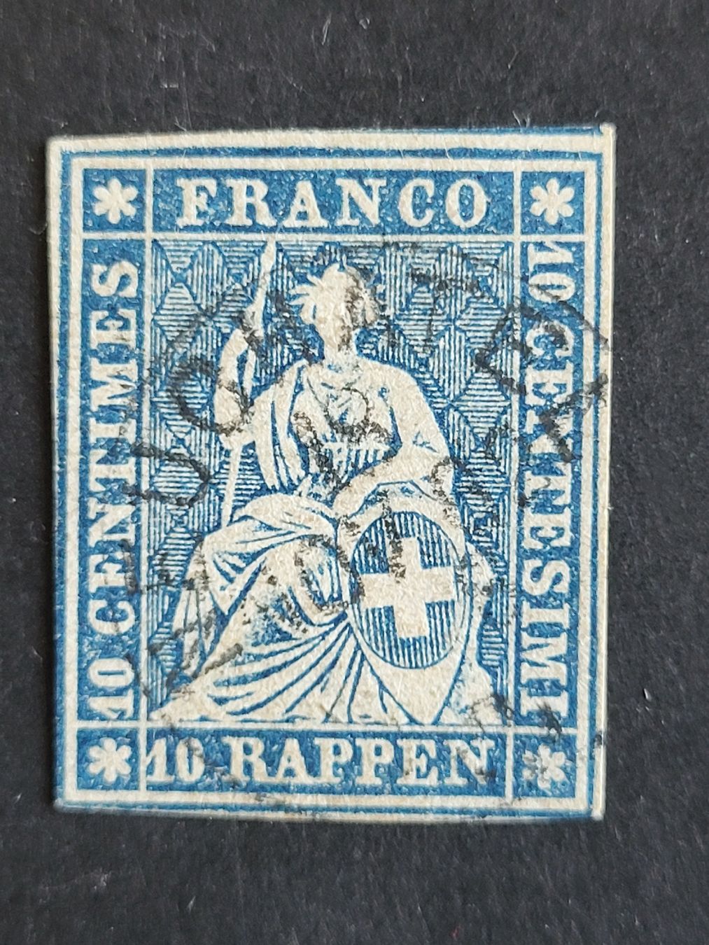 Alle Briefmarken: Schöner 10 Rp. Strubel – Gebraucht aus stäfa von brandy66