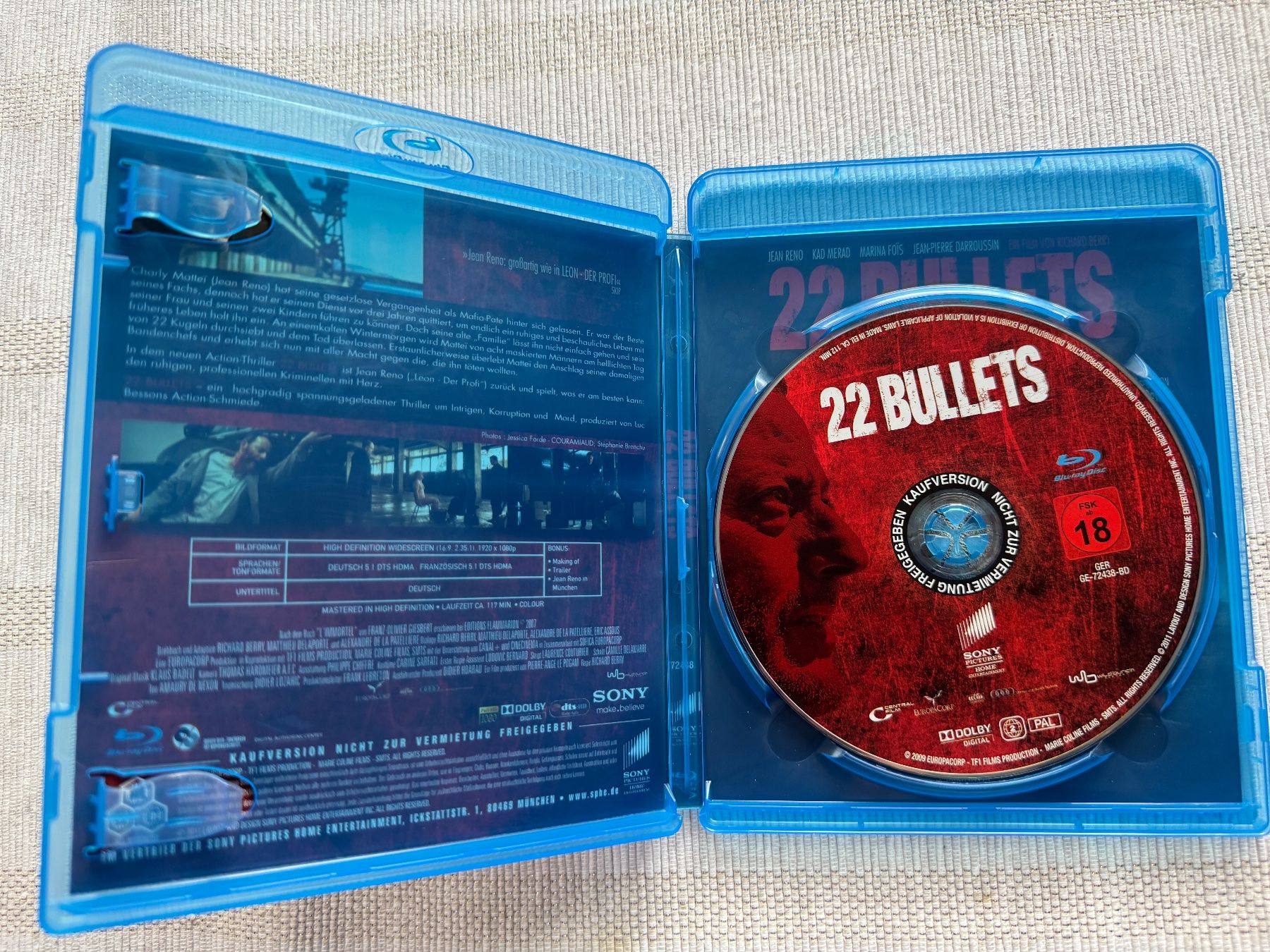 Tutti i DVDs: 22 Bullets [Blu-ray]  mit Jean Reno – Usato da Arbon venduto da drs64 2