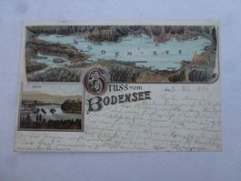 AK Gruss Bodensee Konstanz 1896