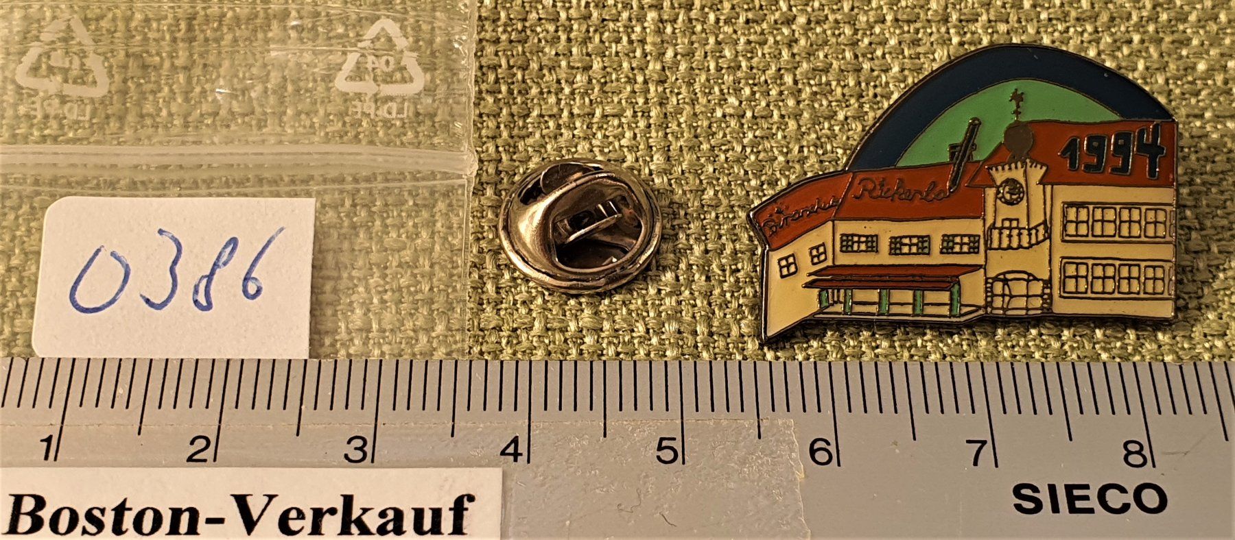 Plaketten & Abzeichen: O386 - Pin Rickenbach ??? 1994 – Gebraucht aus Reinach BL von Boston-Verkauf 1