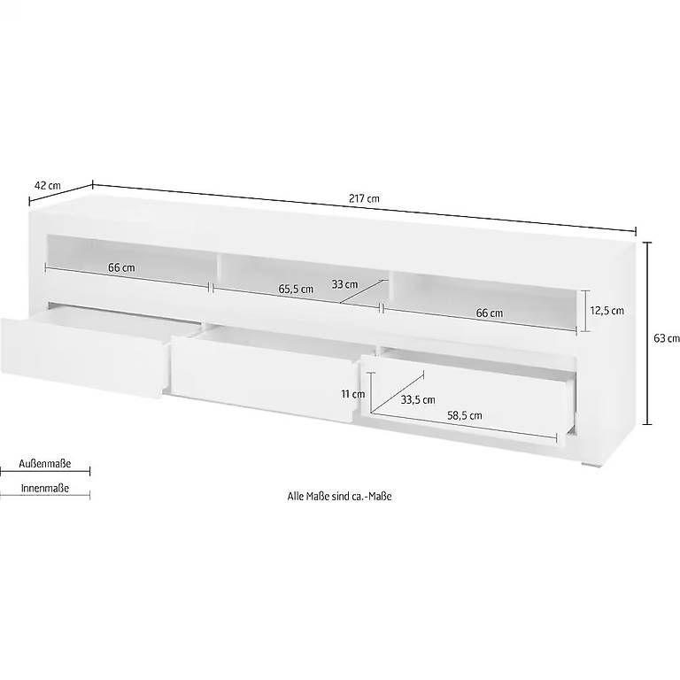Meubles TV: Neues Lowboard weiss matt – Neuf (Voir description) à Hinterkappelen par Ominou 2