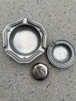 Vintage Aschenbecher Set (3 Stk) Zinn & Maritim (Defekt)